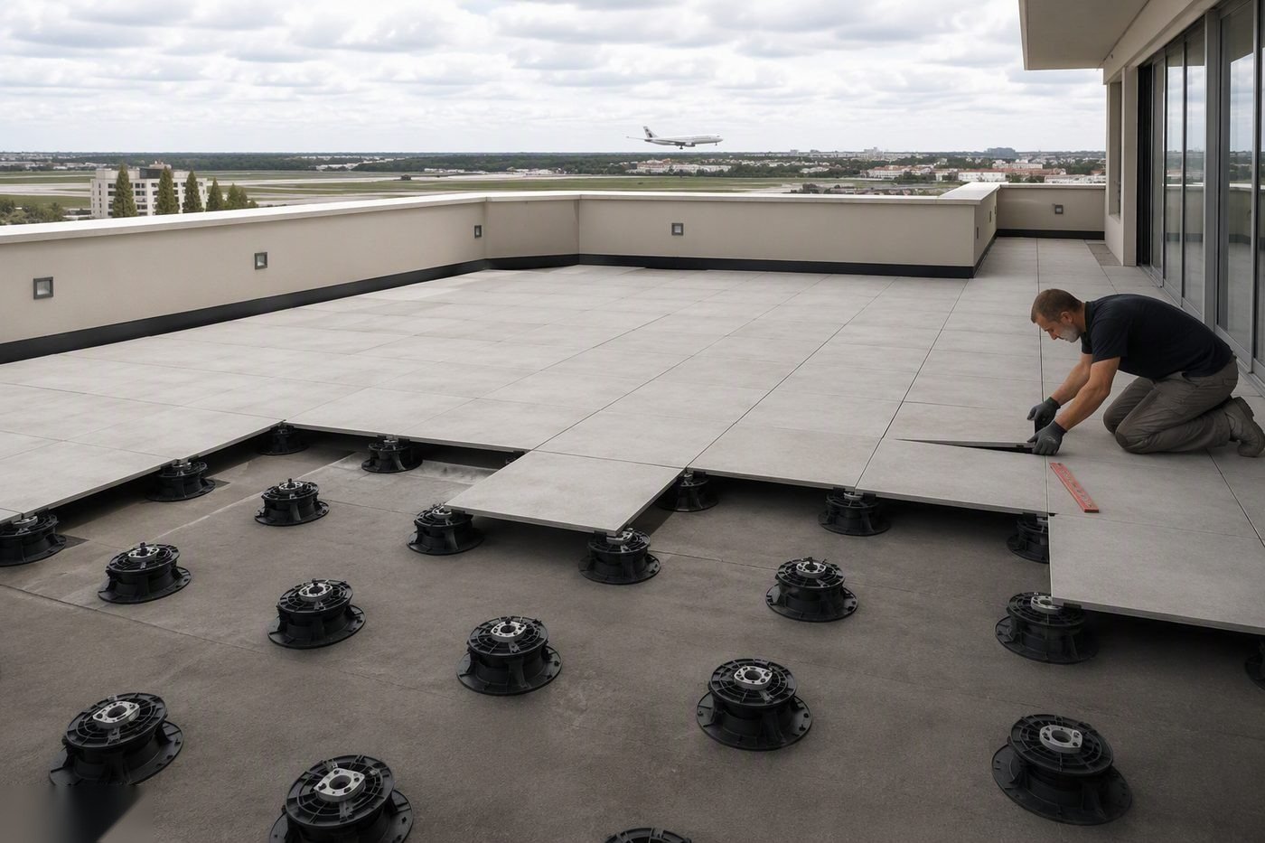 Pavimento Galleggiante Sopraelevato per Terrazzo nel Gallaratese — intervento di Rifacimento Terrazzo Gallarate